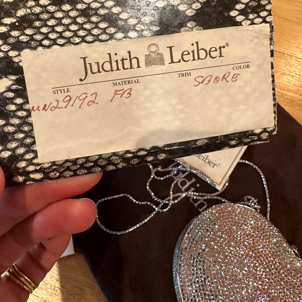 Judith Leiber Swarovski Crystal Heart Soul Wedding Clutch Shoulder Bag View 5